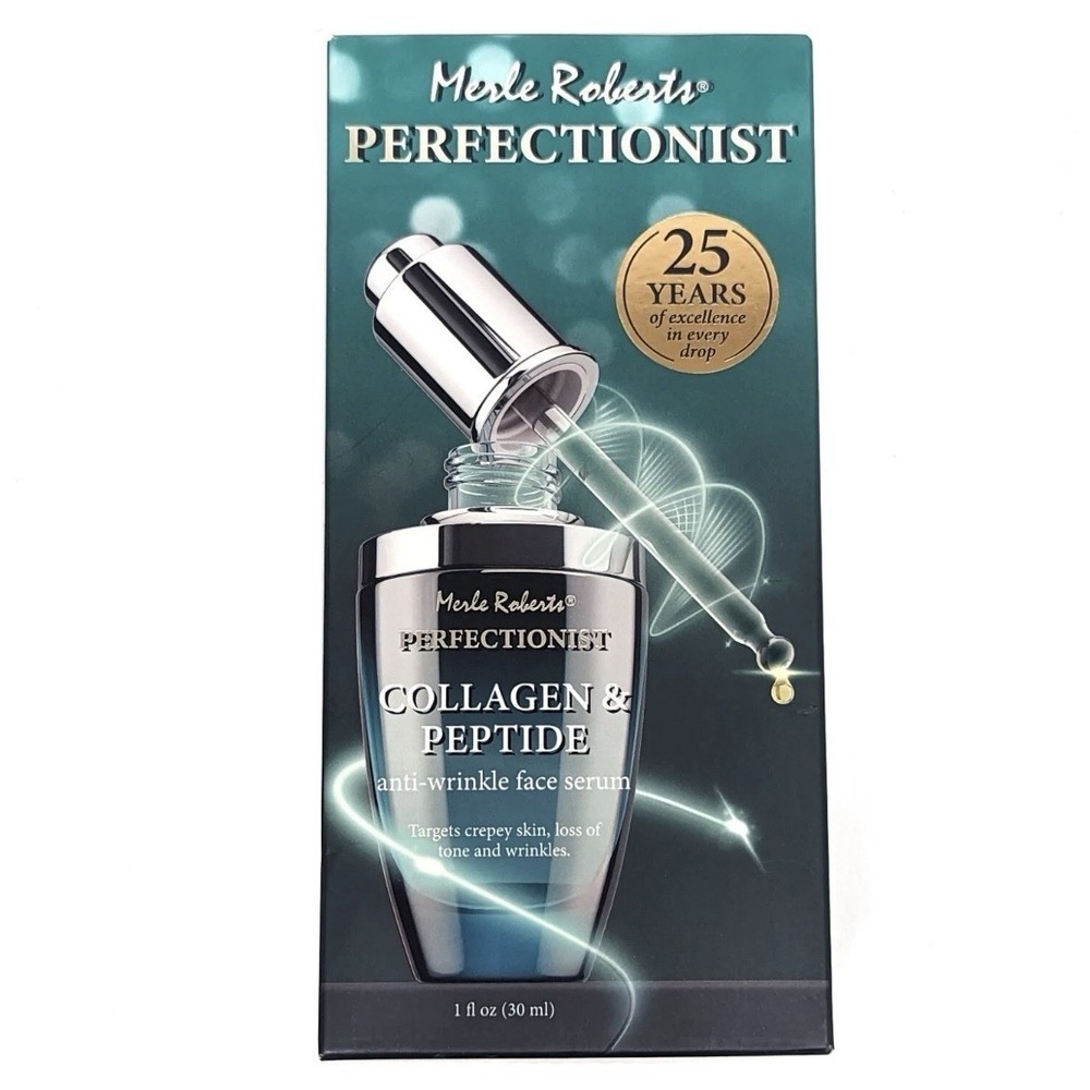 Merle Roberts Perfectionist Collagen & Peptide Anti-Wrinkle Face Serum 1oz NEW
